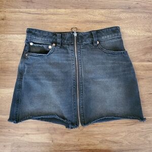 We the Free Jean Skirt Size 24 Faded Black Mini